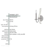 Loftowy, drewniany kinkiet świecznik Middlefield - Hinkley (1xE14)