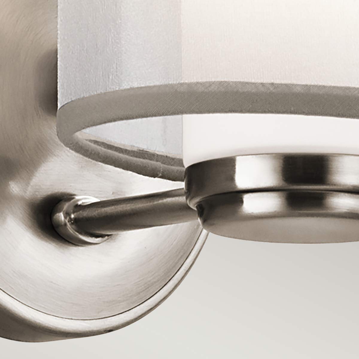 Luksusowy kinkiet (pewter, organza) do sypialni salonu jadalni (G9 1x4W) Kichler (Saldana)