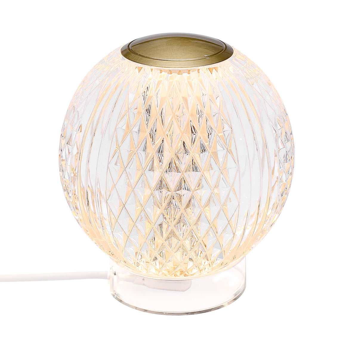 Mała lampa stołowa LED Marni - Naturalny mosiądz, Alora - ePlafoniera.pl