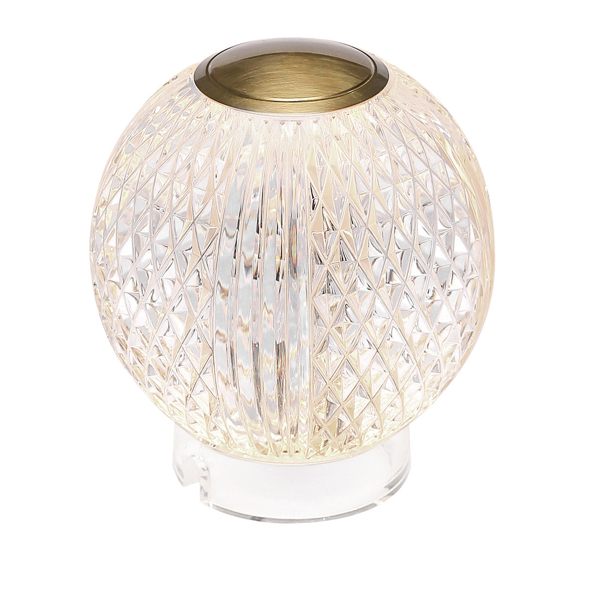 Mała lampa stołowa LED Marni - Naturalny mosiądz, Alora - ePlafoniera