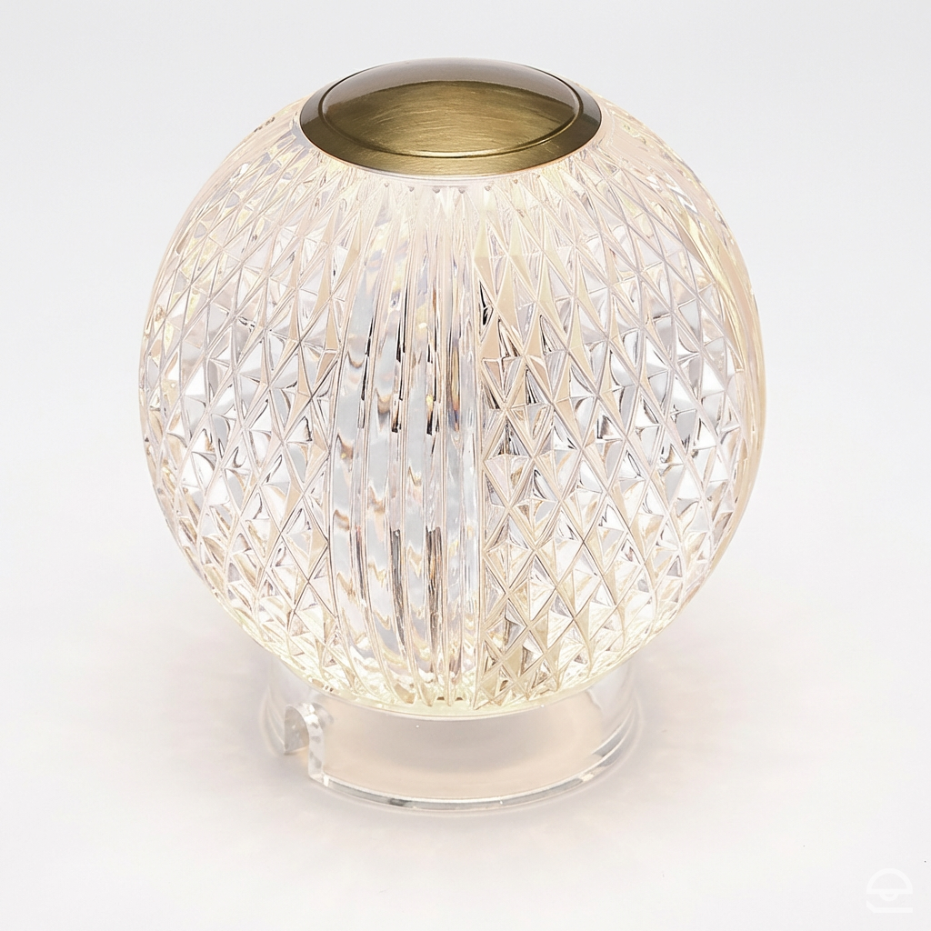 Mała lampa stołowa LED Marni - Naturalny mosiądz, Alora