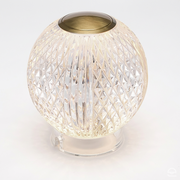 Mała lampa stołowa LED Marni - Naturalny mosiądz, Alora