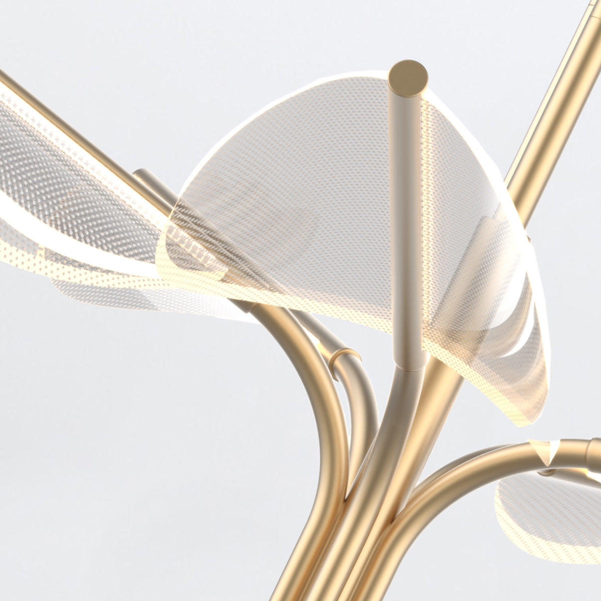 Mała lampa wisząca LED Floriana - Naturalny mosiądz, Alora - ePlafoniera.pl