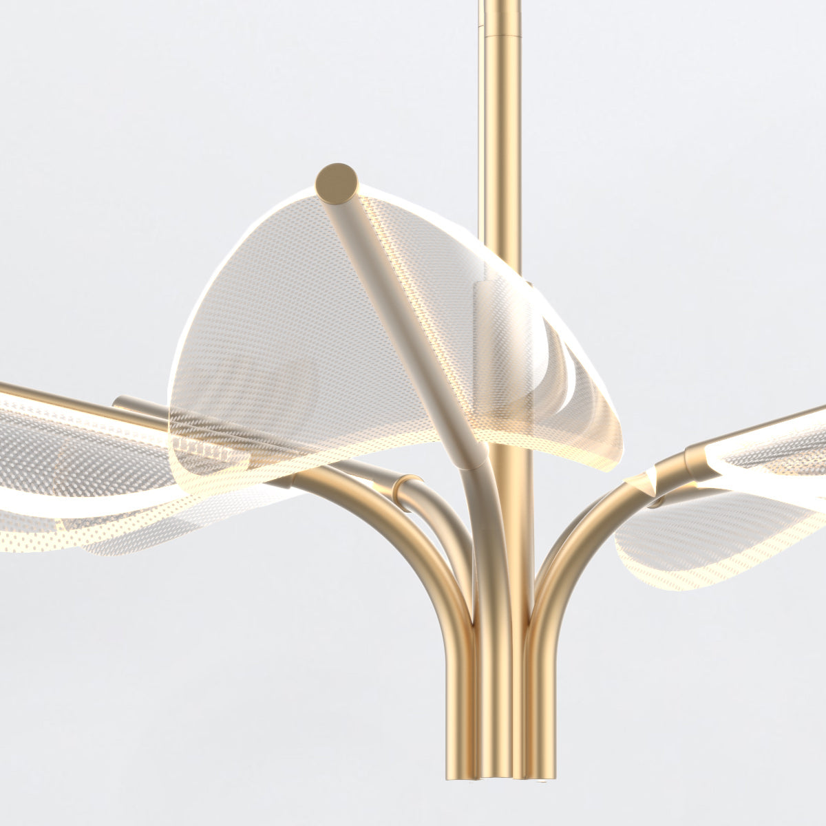 Mała lampa wisząca LED Floriana - Naturalny mosiądz, Alora - ePlafoniera.pl