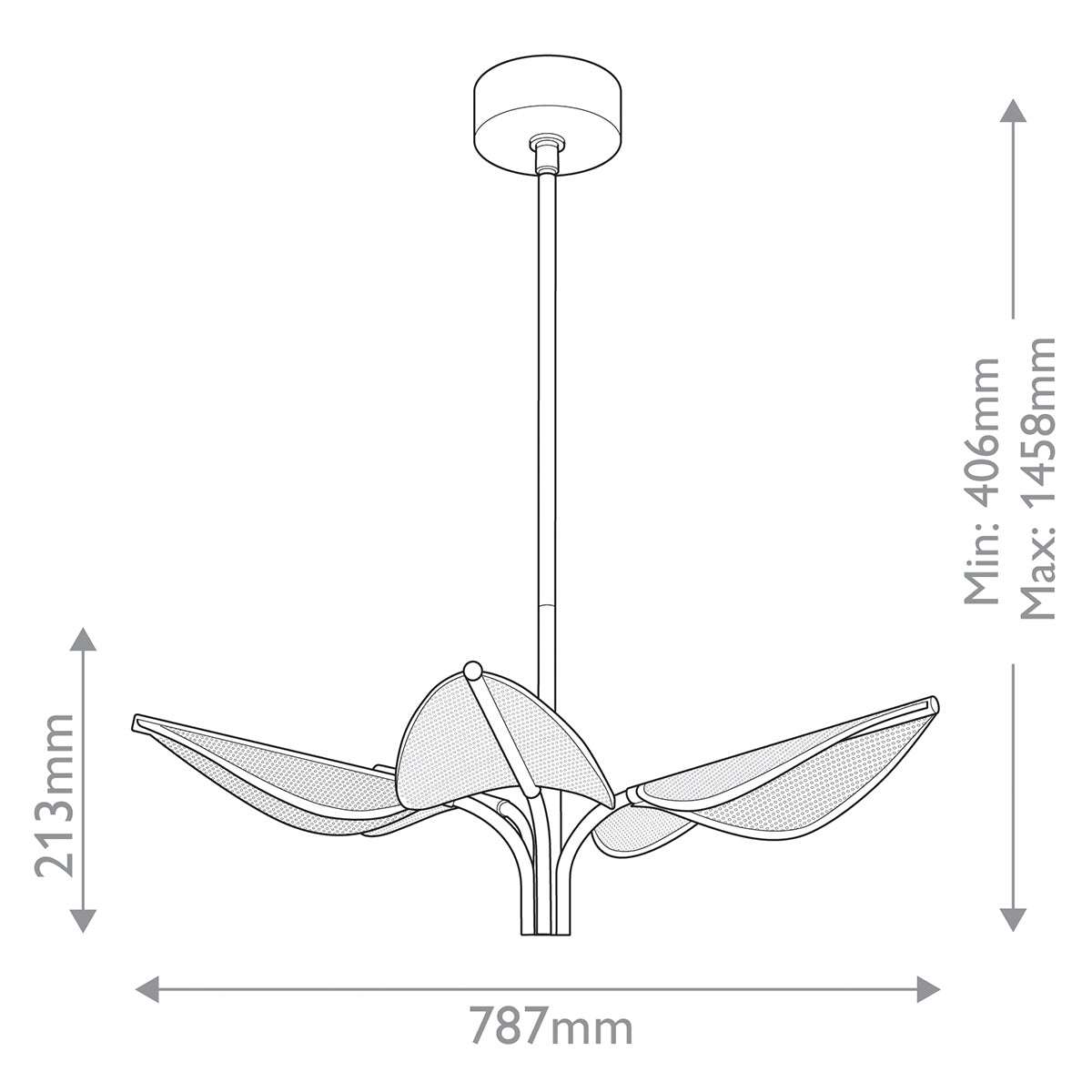 Mała lampa wisząca LED Floriana - Naturalny mosiądz, Alora - ePlafoniera.pl