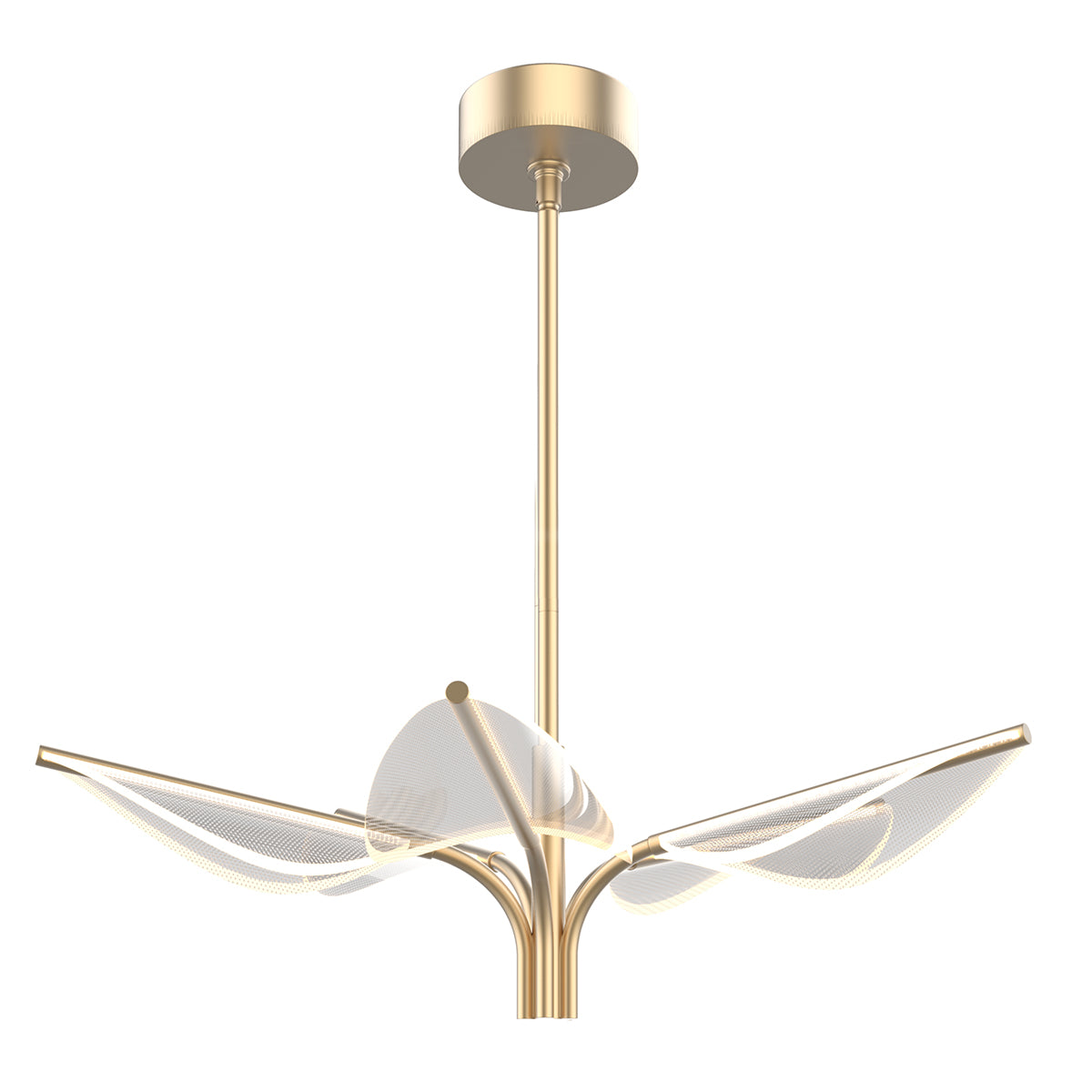 Mała lampa wisząca LED Floriana - Naturalny mosiądz, Alora - ePlafoniera