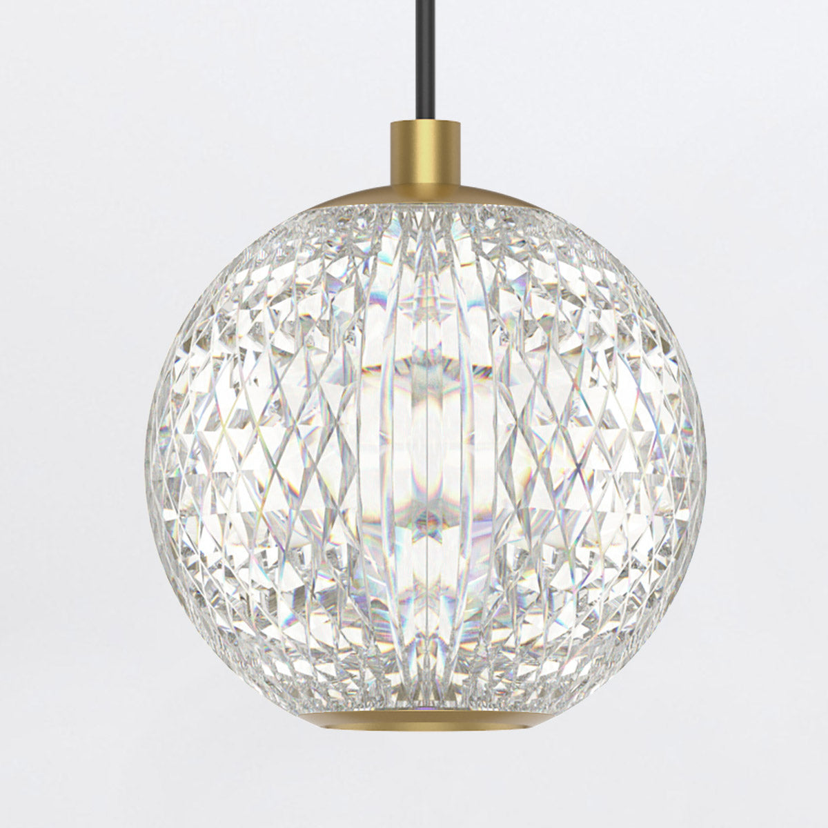 Mała lampa wisząca LED Marni - Naturalny mosiądz, Alora - ePlafoniera.pl