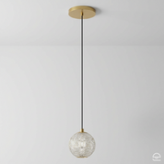 Mała lampa wisząca LED Marni - Naturalny mosiądz, Alora
