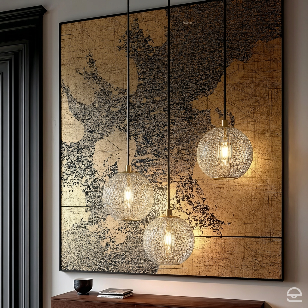 Mała lampa wisząca LED Marni - Naturalny mosiądz, Alora