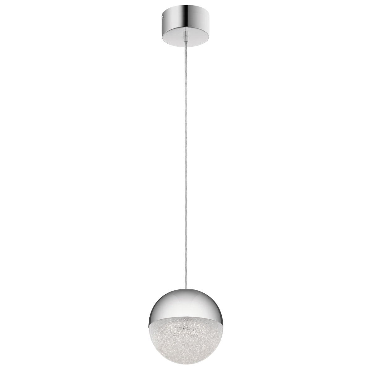 Mała lampa wisząca LED Moonlit - Polerowany chrom , Kichler Quintiesse - ePlafoniera