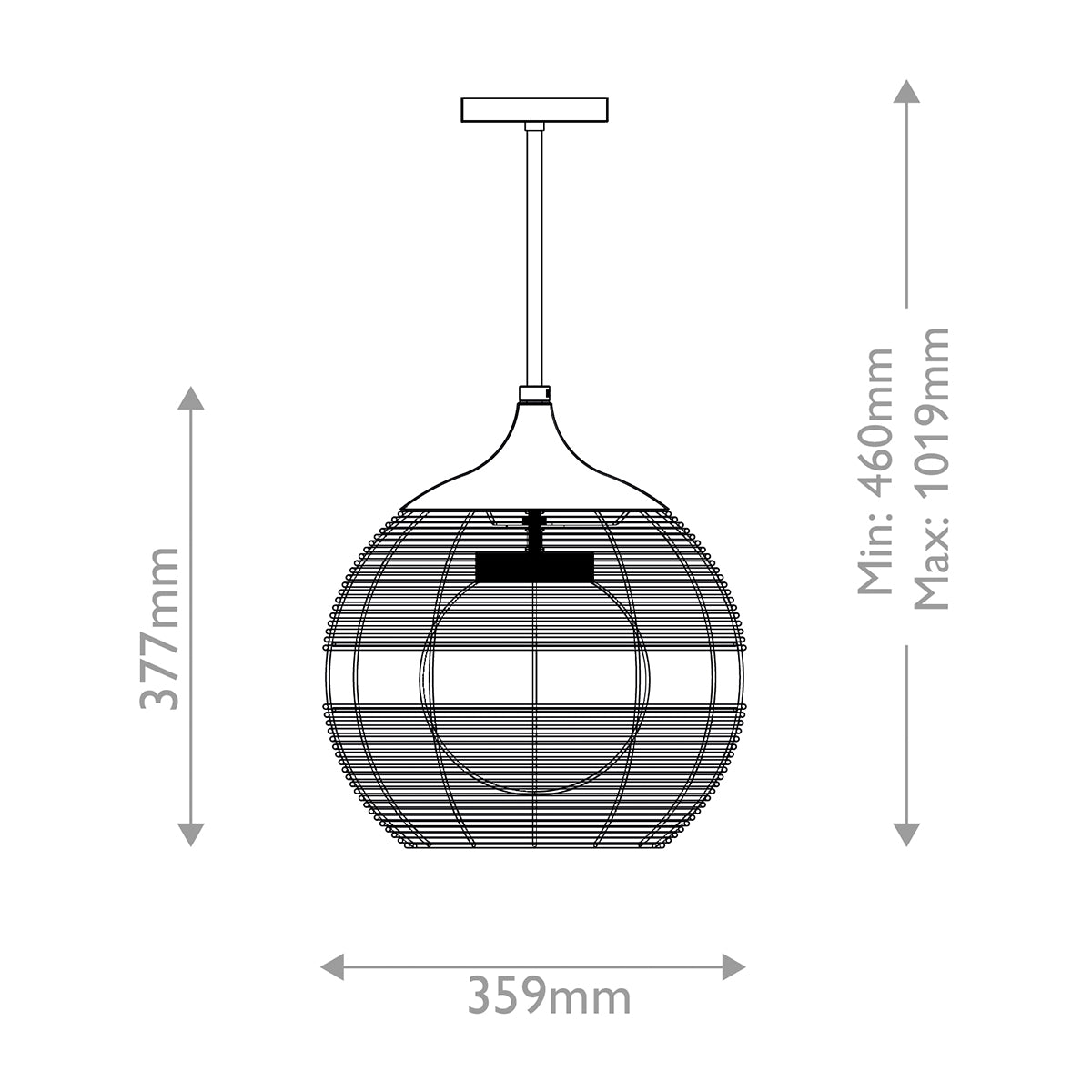 Mała lampa wisząca Maddox - 1 źródło światła - Czarny, karmelowy beż, Hinkley - ePlafoniera.pl