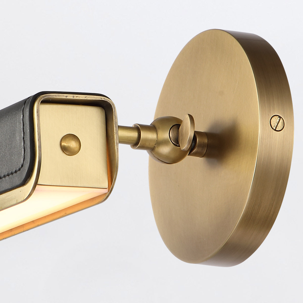 Mała obrazówka LED Valise Picture - Vintage mosiądz, skóra smokingowa, Alora - ePlafoniera.pl