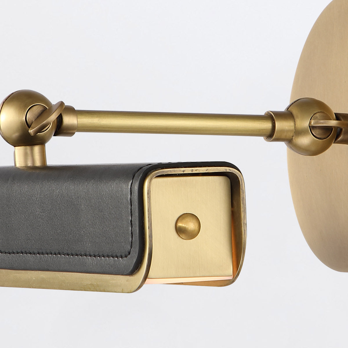 Mała obrazówka LED Valise Picture - Vintage mosiądz, skóra smokingowa, Alora - ePlafoniera.pl