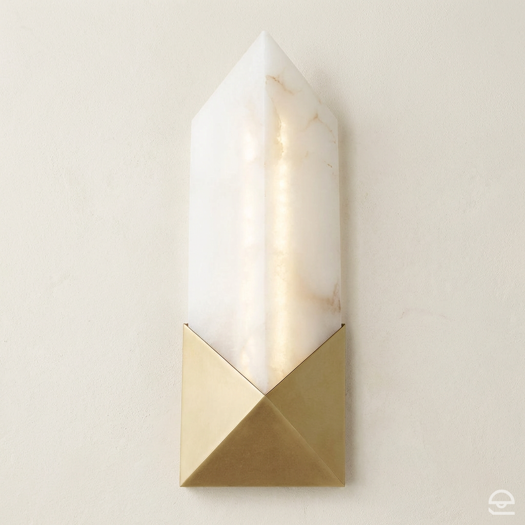 Mały kinkiet LED Caesar - Vintage mosiądz, Alora