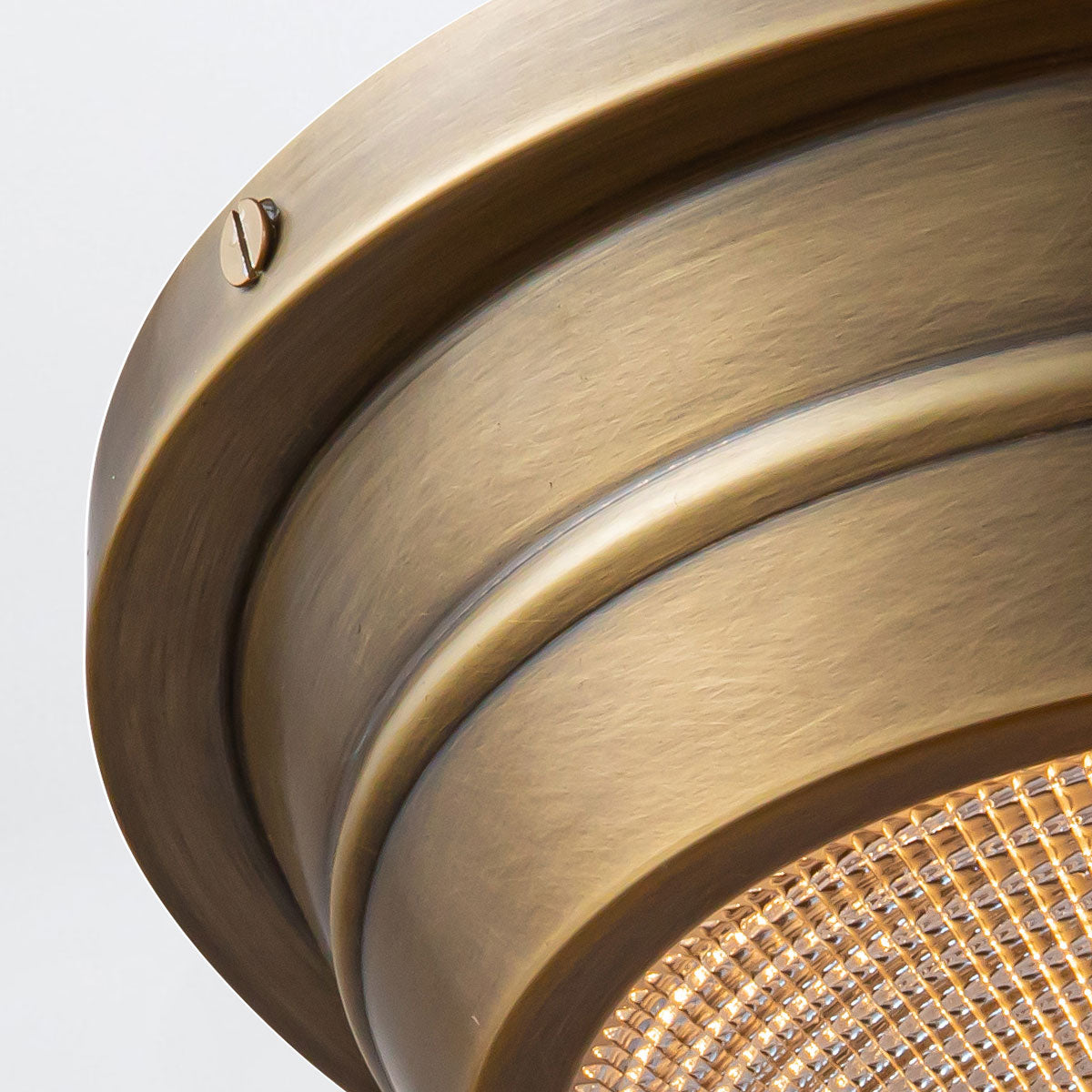 Mały plafon Willard - 1 źródło światła - Vintage mosiądz, Alora - ePlafoniera.pl