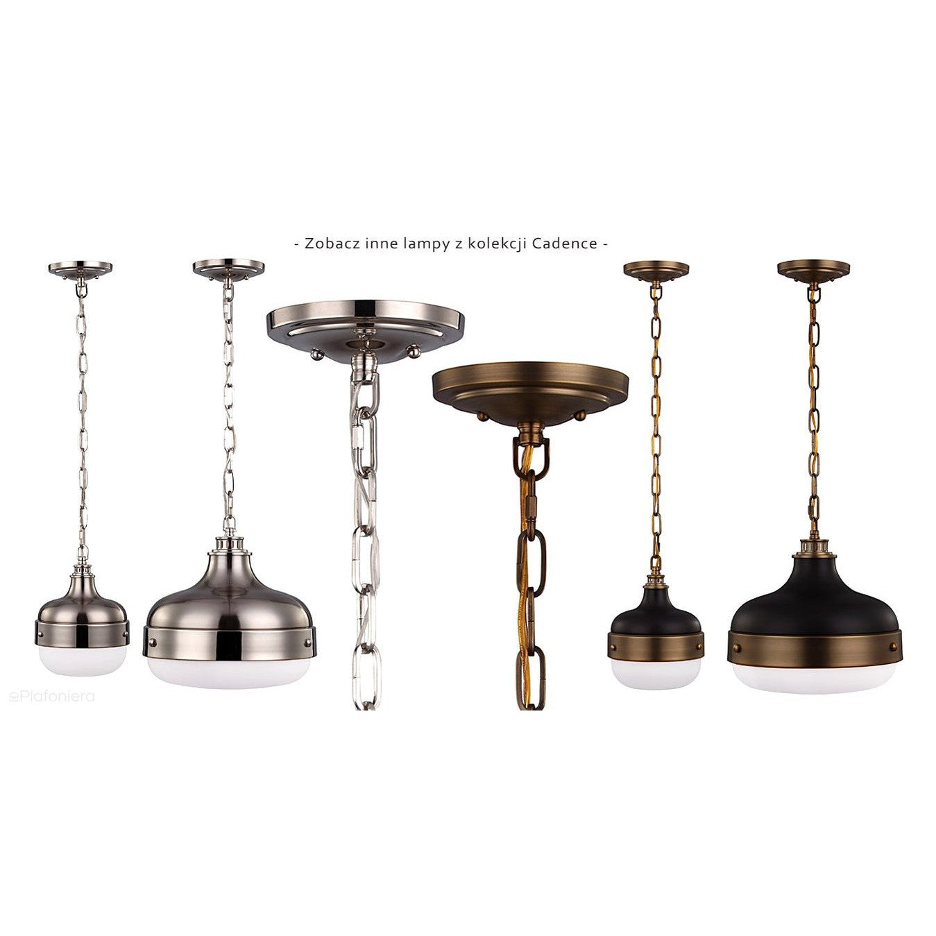 Metal, szkło - lampa sufitowa 33cm (mosiądz) do kuchni salonu (1xE27) Feiss (Cadence)