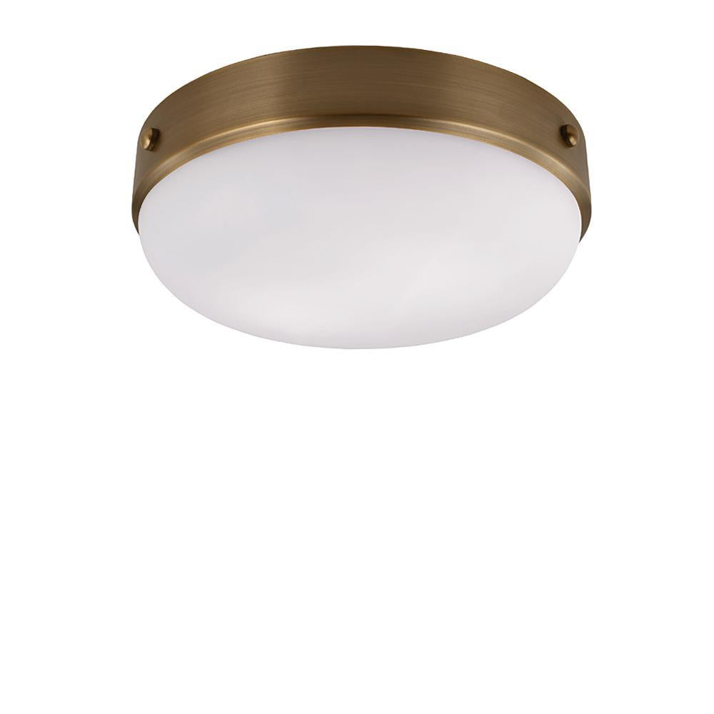 Metal, szkło - lampa sufitowa 33cm (mosiądz) do kuchni salonu (1xE27) Feiss (Cadence)