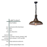 Metalowa industrialna lampa wisząca, loftowa do salonu, kuchni 36cm, Loftlight (Factoria)