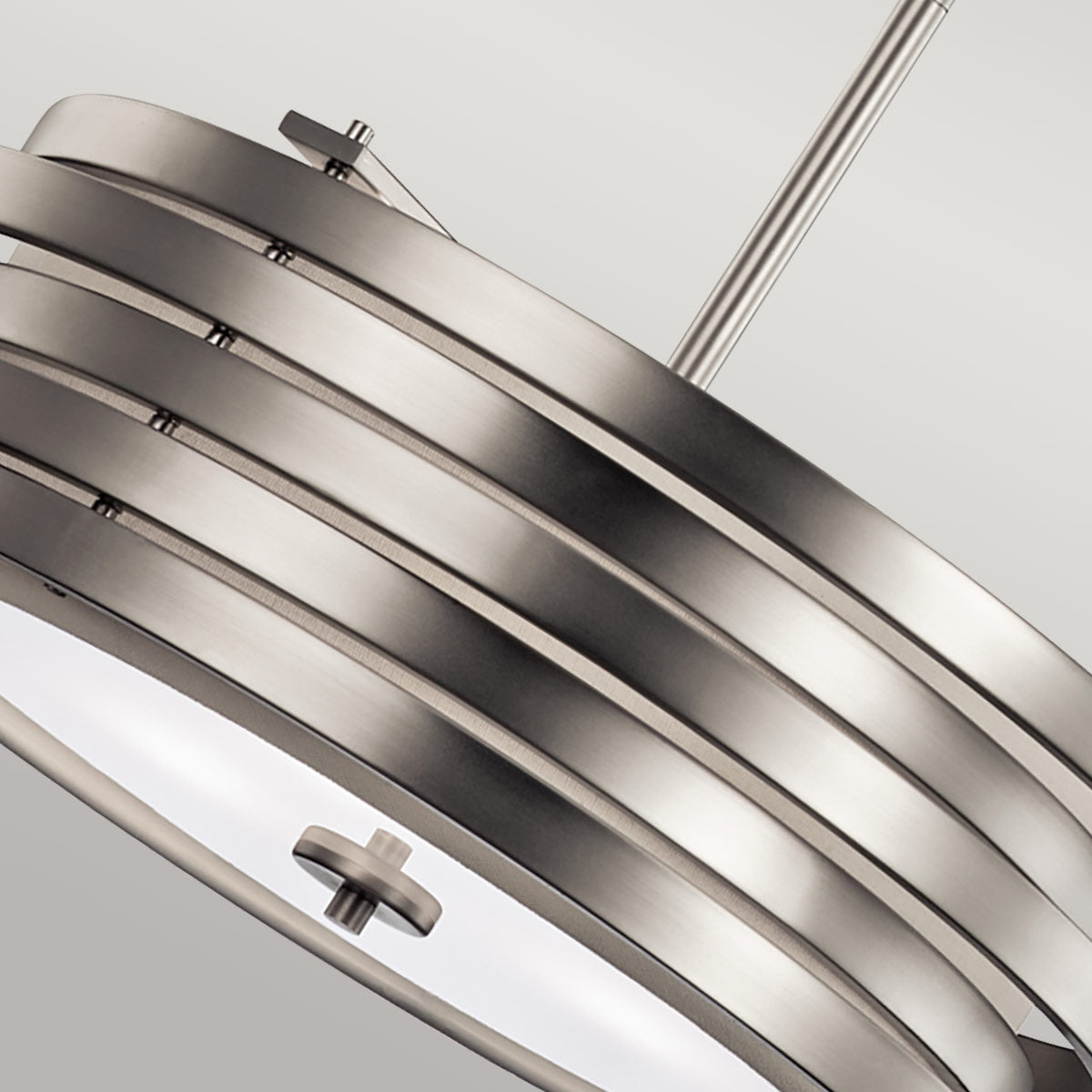 Metalowa lampa 49cm, wisząca - nikiel, do salonu sypialni (3xE27) Kichler (Roswell)
