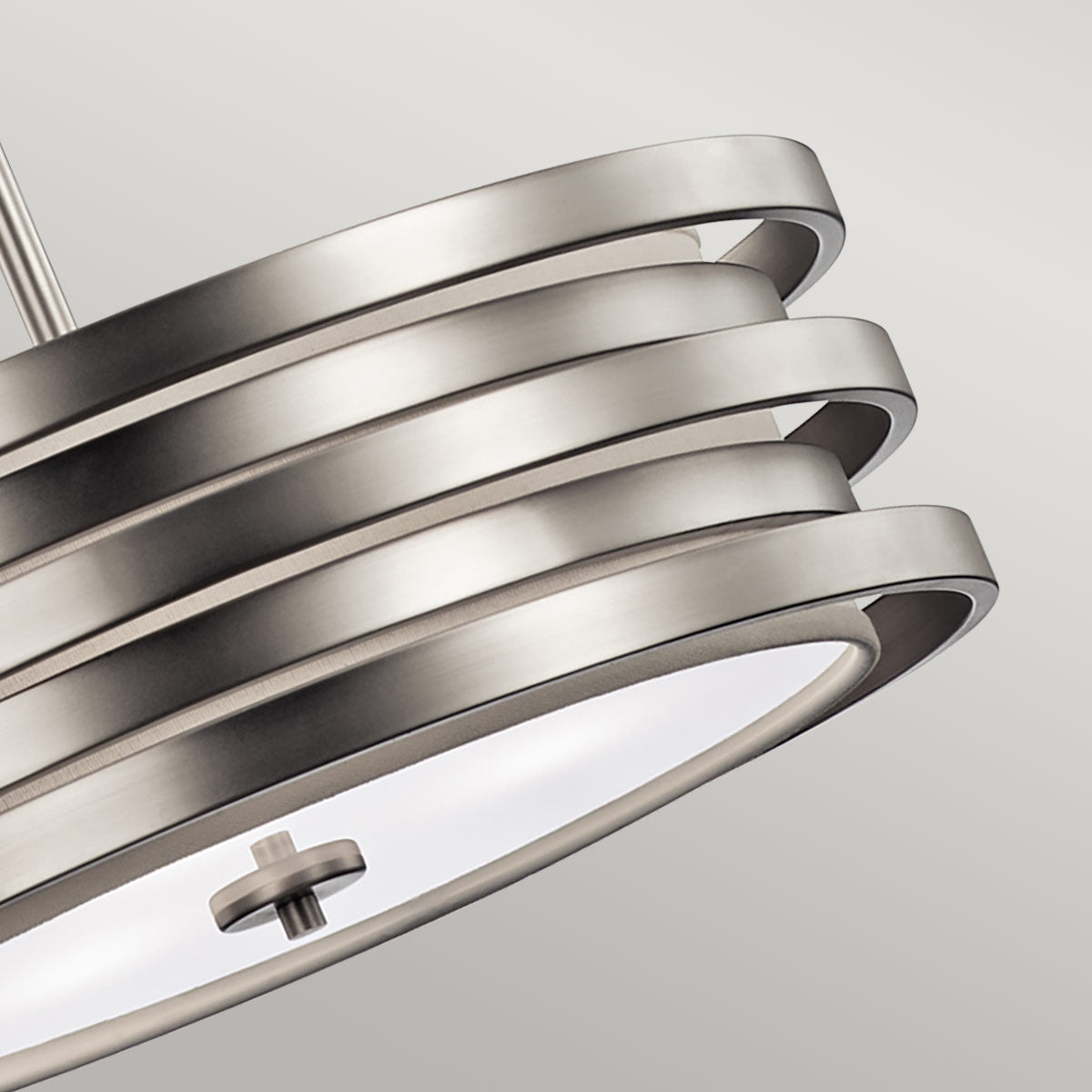 Metalowa lampa 49cm, wisząca - nikiel, do salonu sypialni (3xE27) Kichler (Roswell)