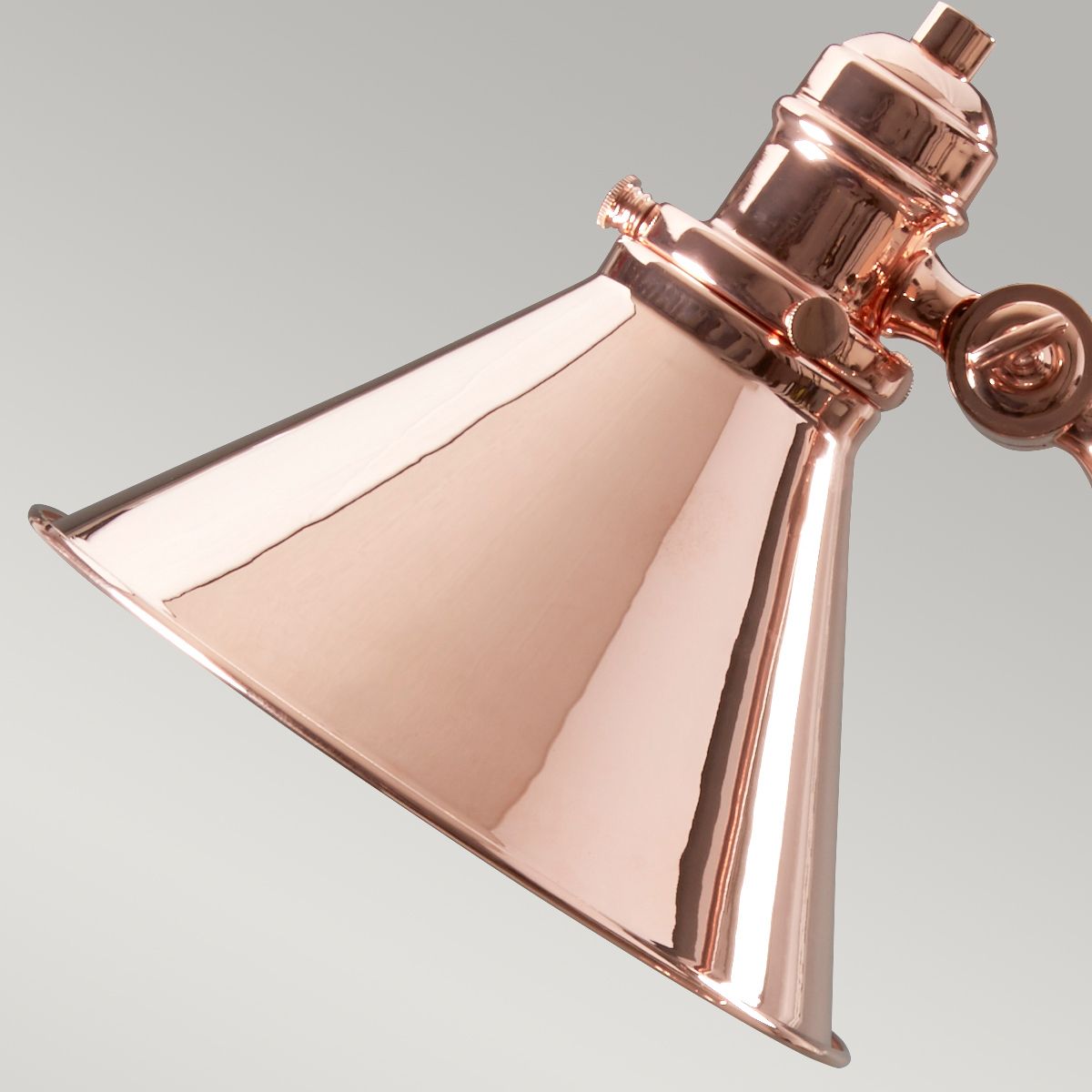 Metalowa lampa łamana (1xE27) (polerowana miedź) stołowa - biurkowa do salonu sypialni, Elstead (Provence)