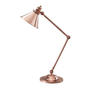 Metalowa lampa łamana (1xE27) (polerowana miedź) stołowa - biurkowa do salonu sypialni, Elstead (Provence)