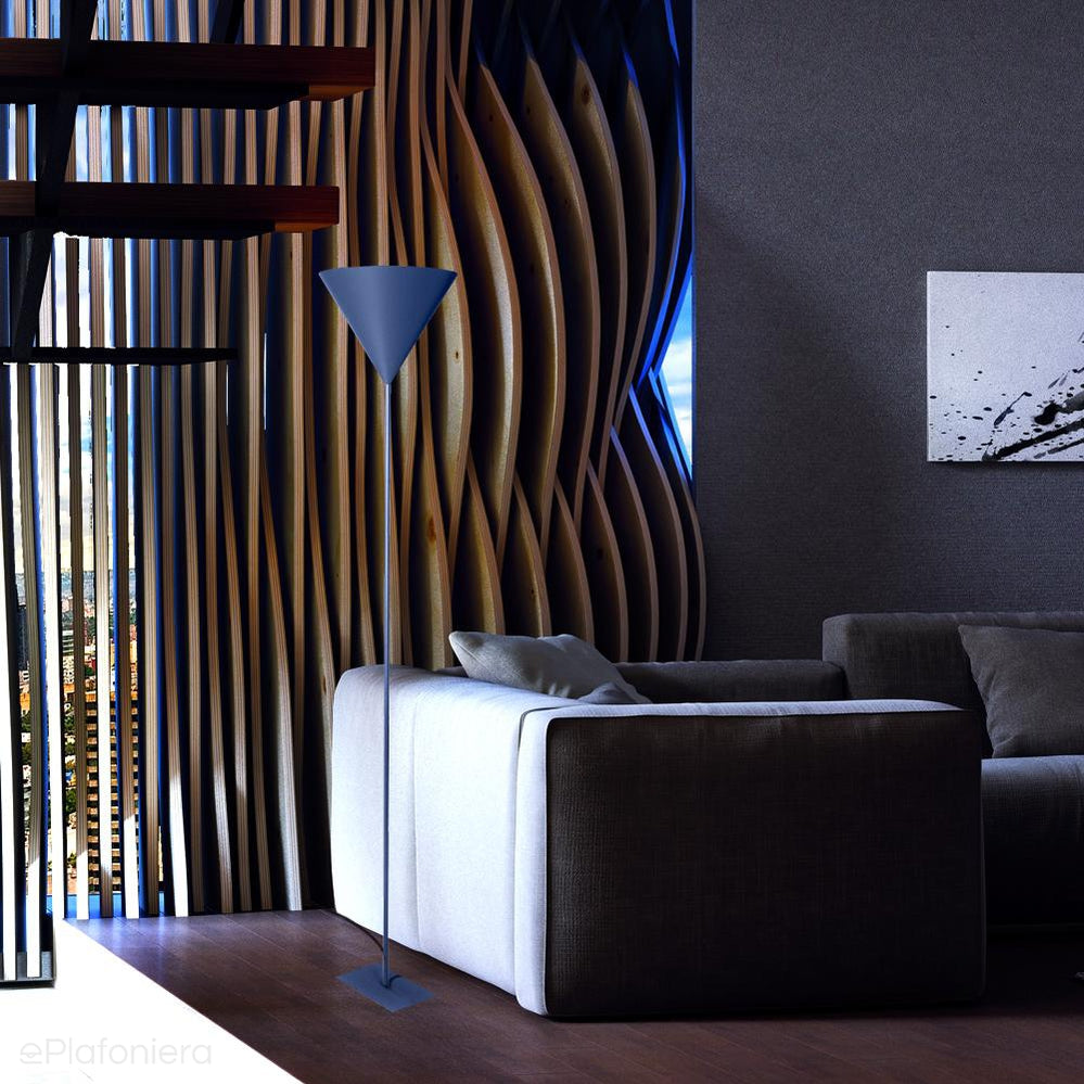Metalowa lampa stojąca - podłogowa do salonu sypialni (1xE27) (Konko) Loftlight
