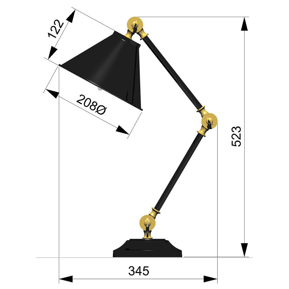 Metalowa lampa (szara - mosiądz) stołowa - biurkowa do salonu sypialni (1xE27) Elstead (Provence)