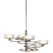 Metalowa lampa - szklane klosze (86cm) wisząca do salonu kuchni sypialni (G9 5x4W) Kichler (Aleeka)