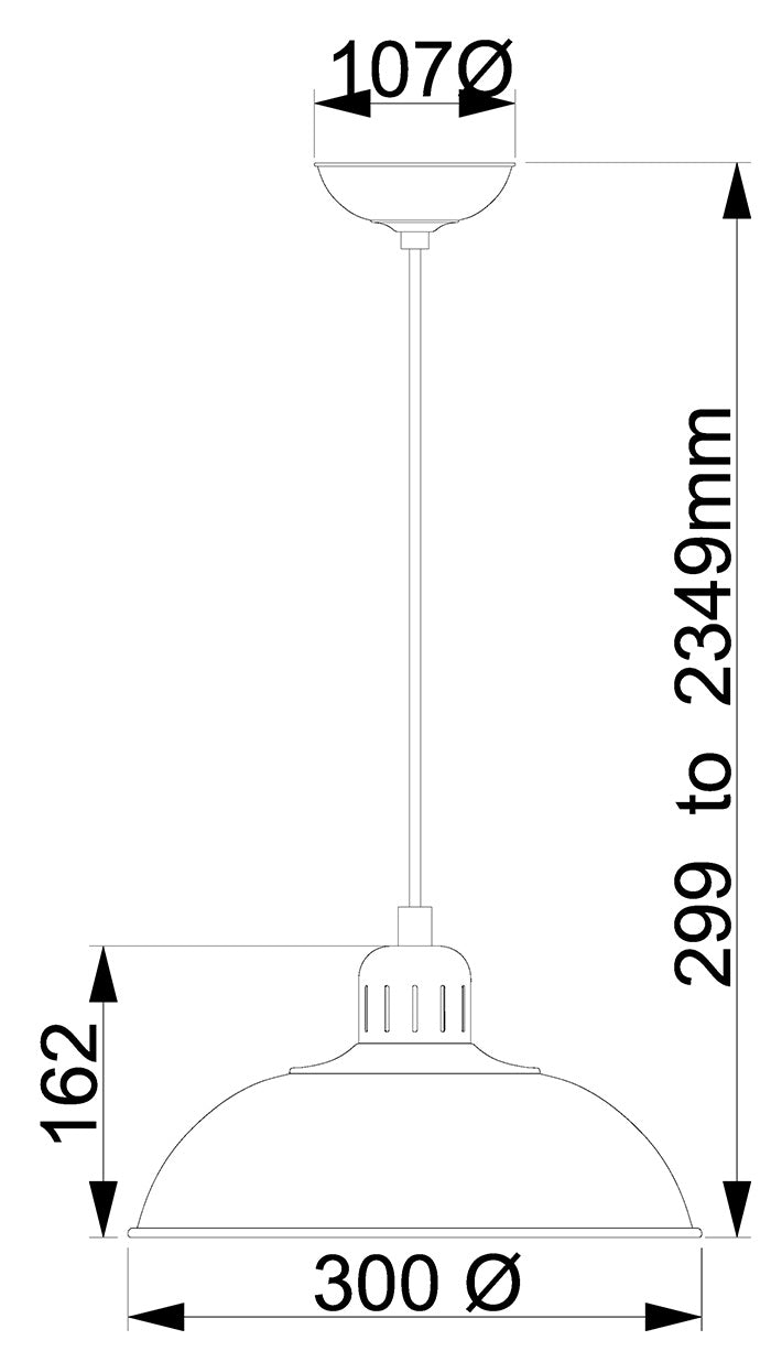 Metalowa lampa vintage, loftowa 30cm - kremowa wisząca do kuchni, jadalni (1xE27) Elstead (Franklin)