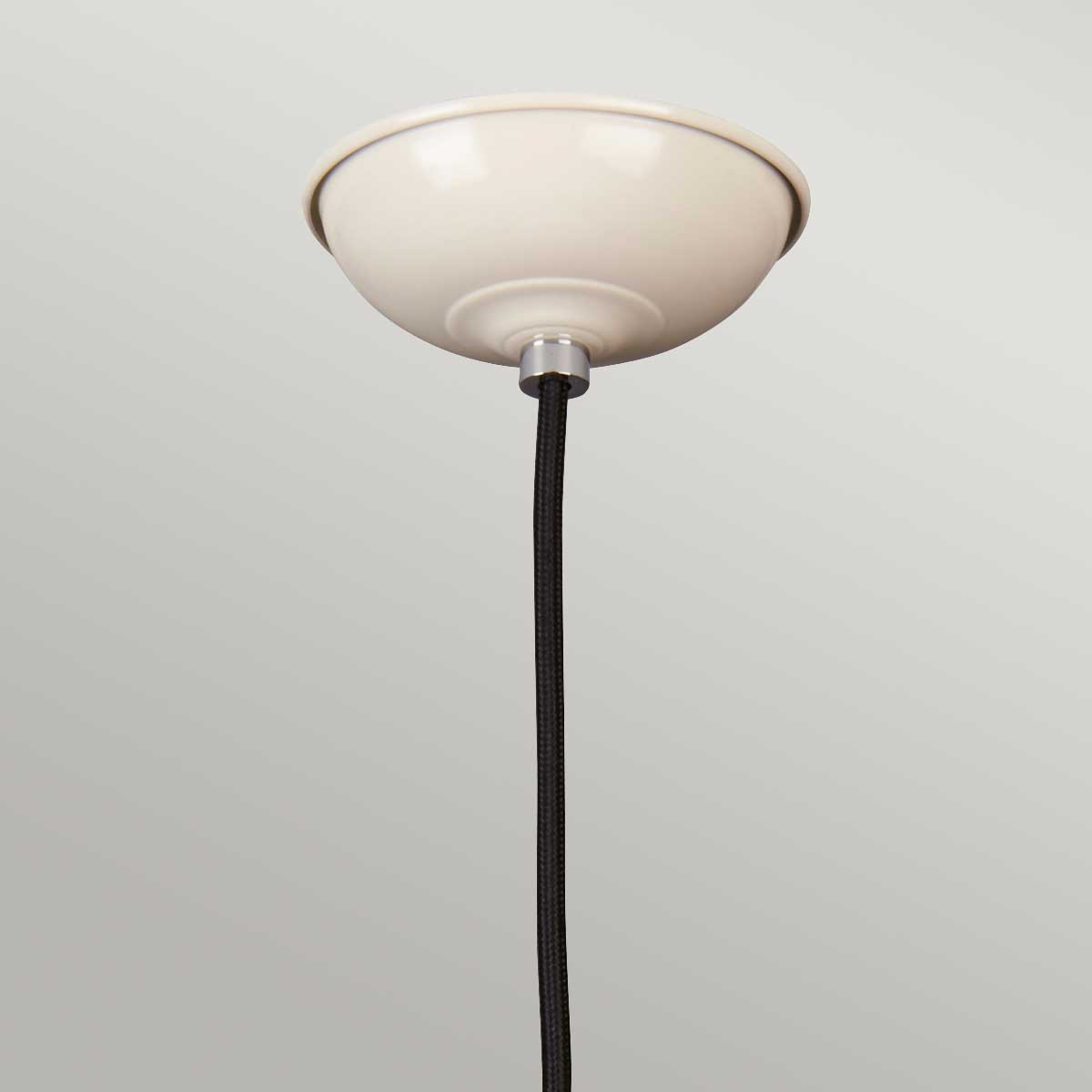 Metalowa lampa vintage, loftowa 30cm - kremowa wisząca do kuchni, jadalni (1xE27) Elstead (Franklin)