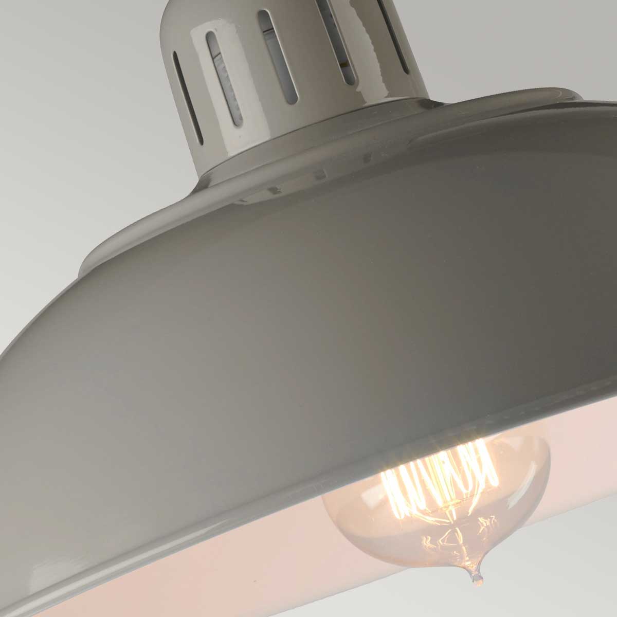 Metalowa lampa vintage, loftowa - szara stojąca na biurko (1xE27) Elstead (Franklin)
