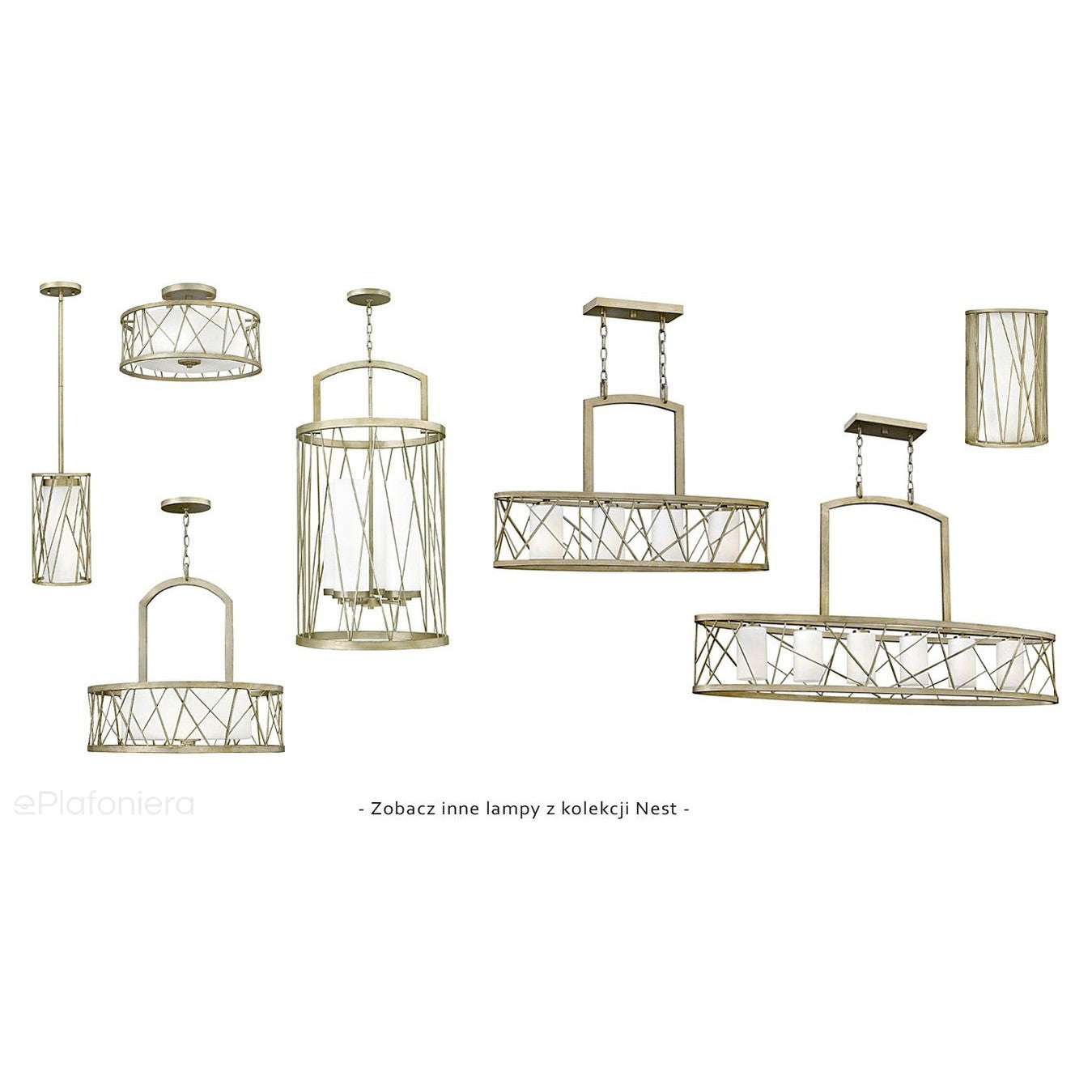 Metalowa lampa wisząca 21cm (płatki srebra) do salonu kuchni sypialni łazienki (1xE27) Hinkley (Nest)