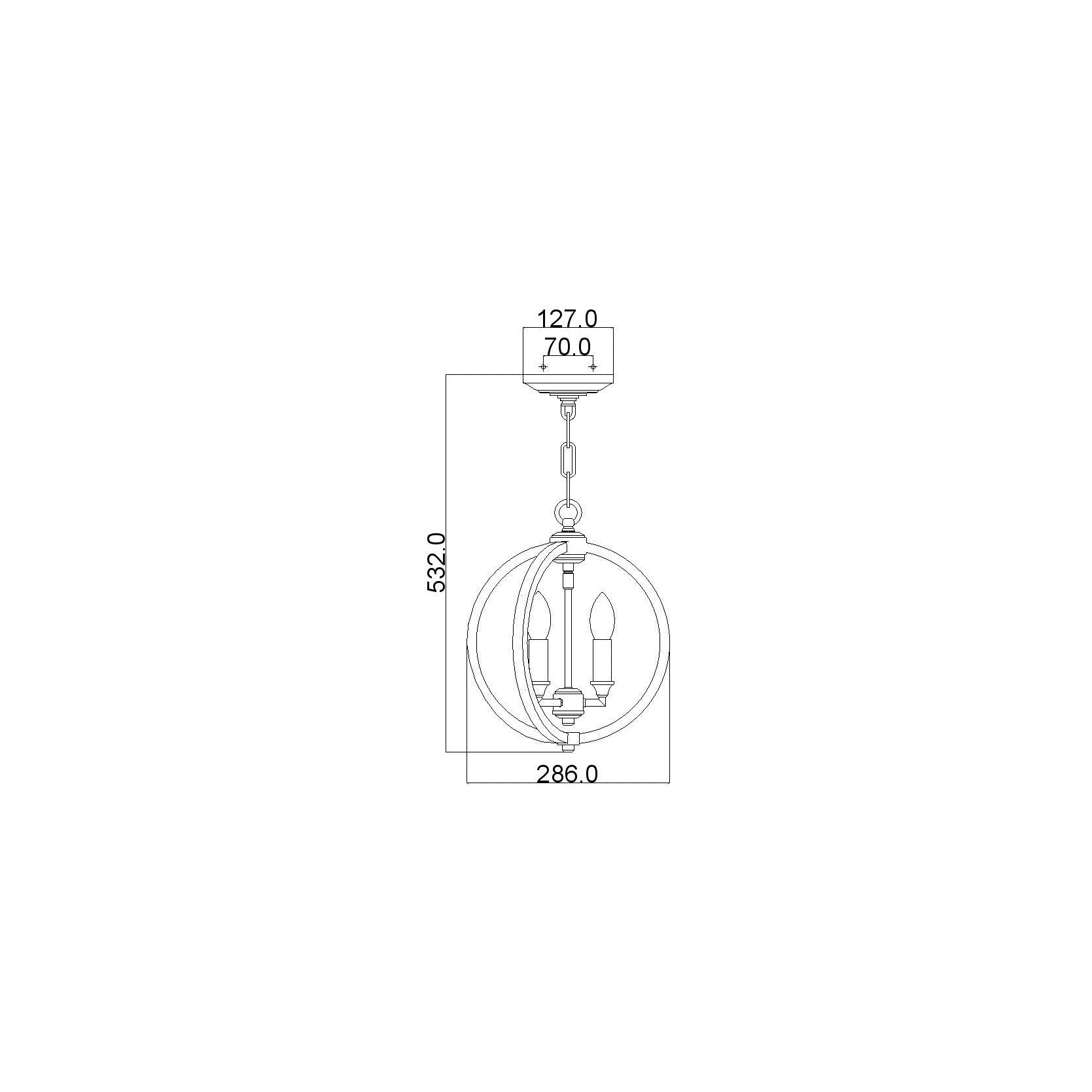 Metalowa lampa wisząca 29cm (ażurowa kula - nikiel) do kuchni salonu sypialni (3xE14) Feiss (Corinne)