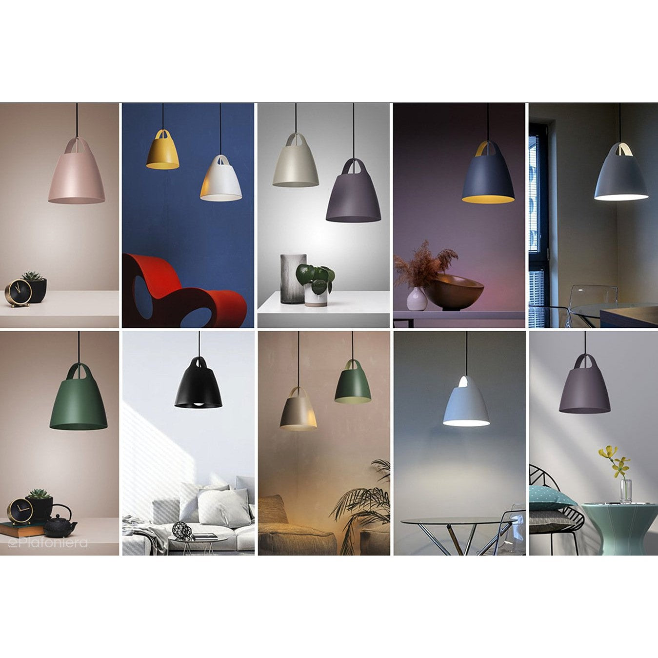 Metalowa lampa wisząca - nowoczesna industrialna, do salonu, sypialni (28/35cm,1xE27) (Belcanto) Loftlight