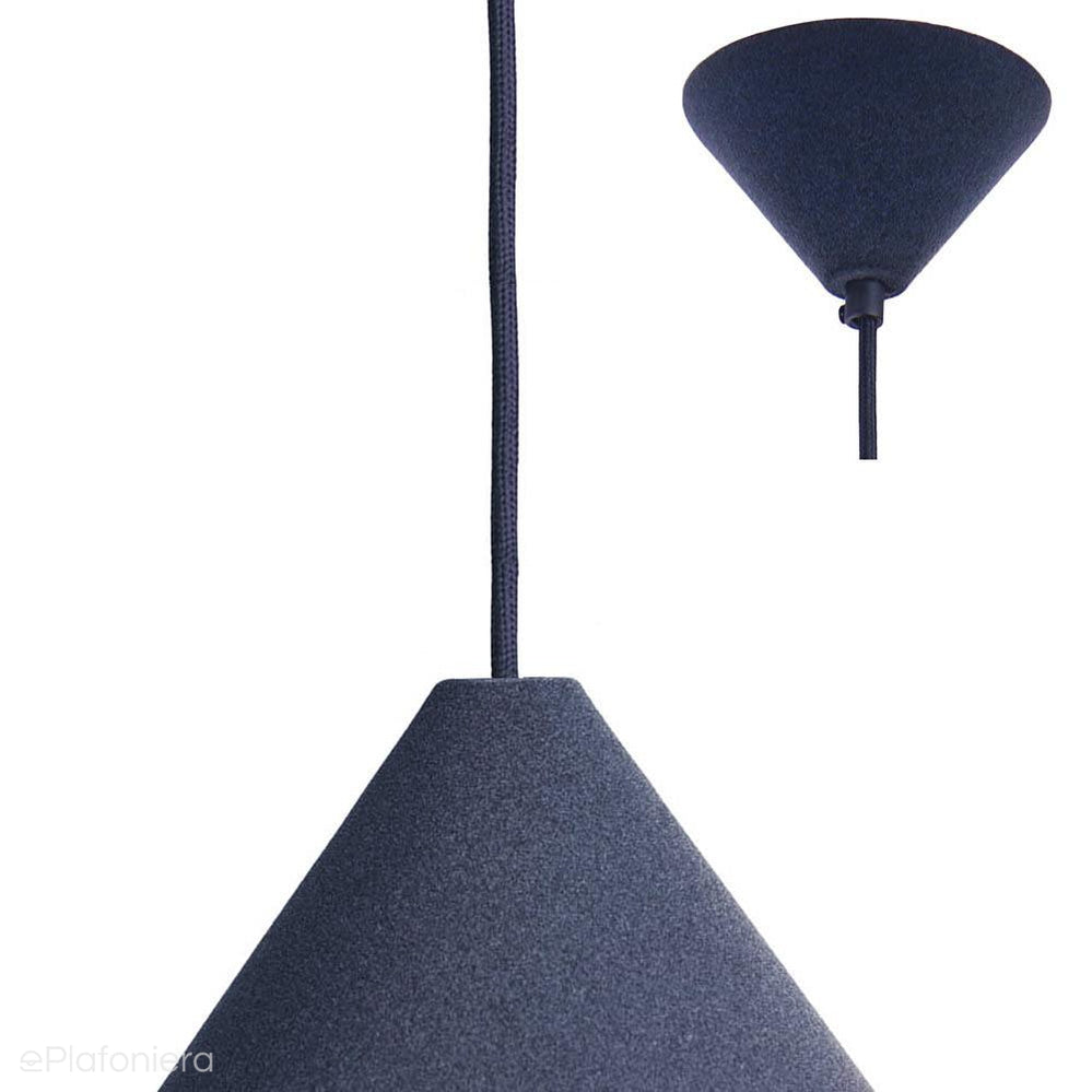 Metalowa lampa wisząca - zamsz, do salonu sypialni (30/45/60cm 1xE27) (Konko Velvet) Loftlight