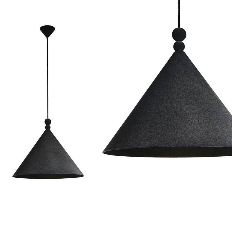 Metalowa lampa wisząca - zamsz, do salonu sypialni (30/45cm 1xE27) (Konko Velvet Kule) Loftlight