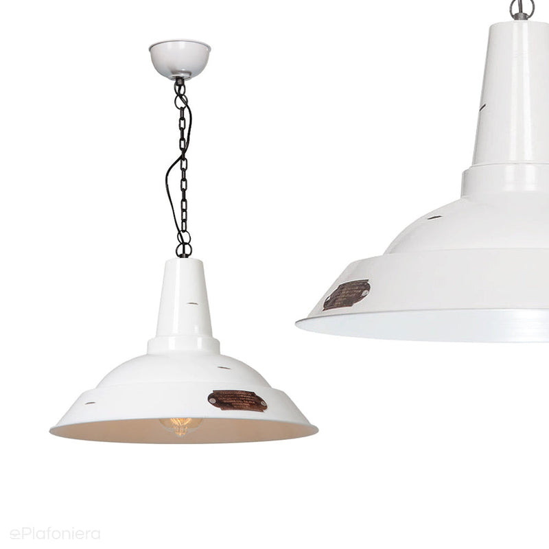 Modna lampa (biała) do kuchni jadalni i salonu Kapito 36cm LoftLight