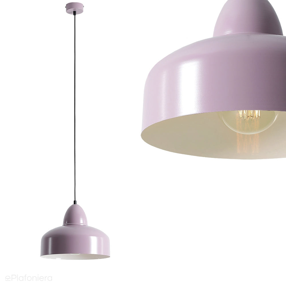 Modna lampa do kuchni, kolorowa metalowa, Como Lilac (Aldex)