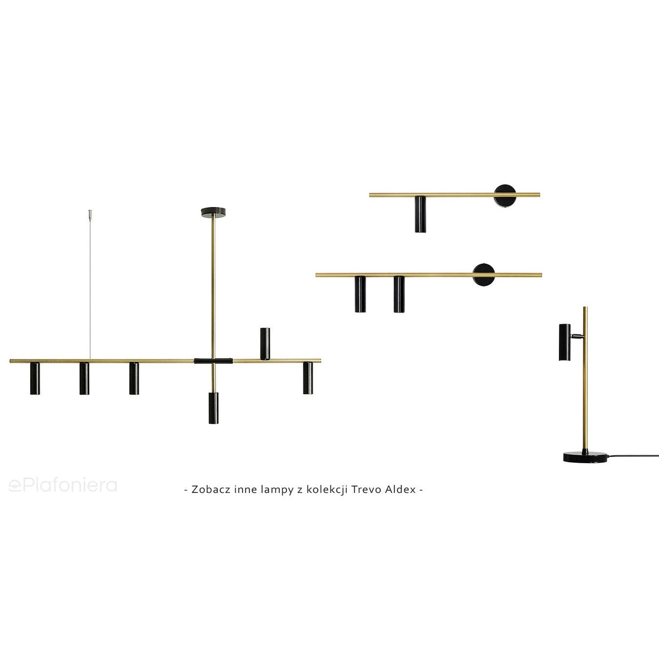 Mosiężna lampa - kinkiet do salonu sypialni (1xGU10-mini) Aldex (Trevo) 1083C40