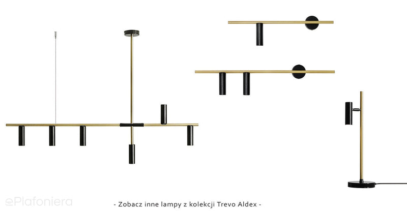 Mosiężna lampa - kinkiet do salonu sypialni (1xGU10-mini) Aldex (Trevo) 1083C40