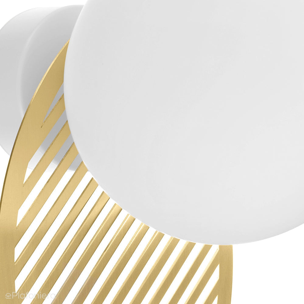 Mosiężny kinkiet premium Fyllo B lampa kula 15 cm do salonu sypialni kuchni łazienki Ummo