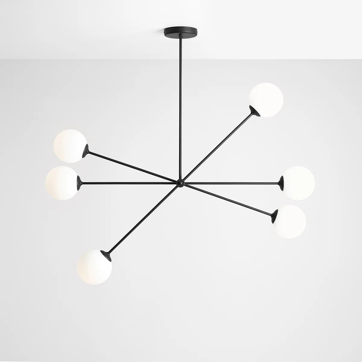 Nowoczesna lampa regulowana, wisząca, mleczne kule 6x14cm (E14) Aldex (Ohio) 1081PL-K1