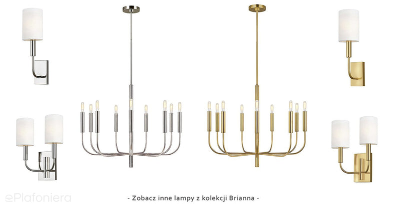 Nowoczesna lampa ścienna (kinkiet 1xE14) do salonu sypialni (polerowany nikiel) Feiss (Brianna)
