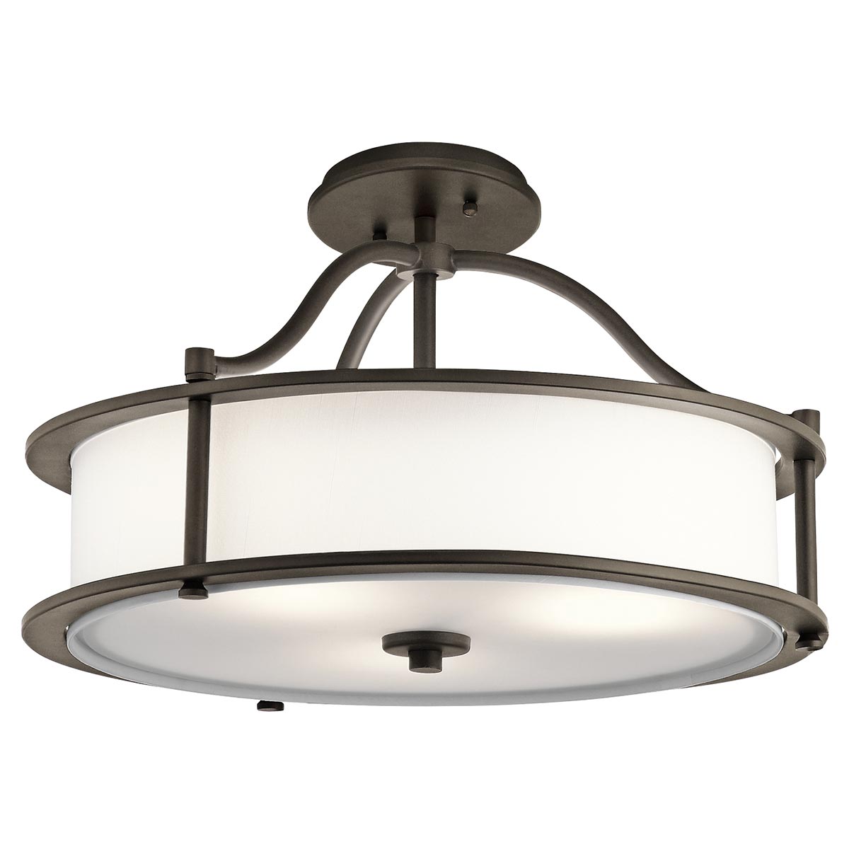 Nowoczesna lampa wisząca 46cm (stary brąz - szkło) do kuchni jadalni salonu (3xE27) Kichler (Emory)