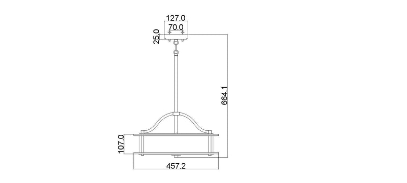 Nowoczesna lampa wisząca 46cm (stary brąz - szkło) do kuchni jadalni salonu (3xE27) Kichler (Emory)