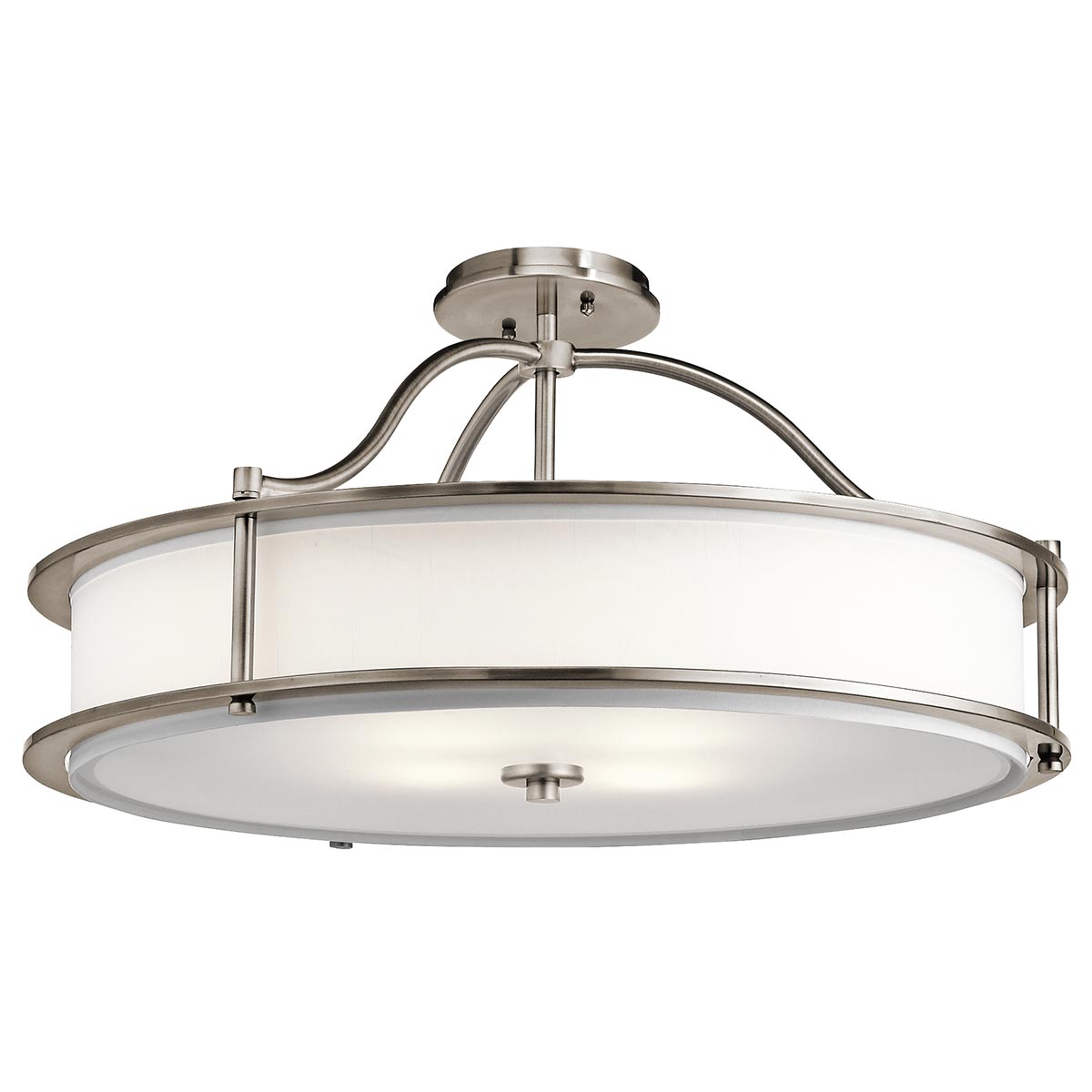 Nowoczesna lampa wisząca 61cm (pewter - szkło) do kuchni jadalni salonu (4xE27) Kichler (Emory)