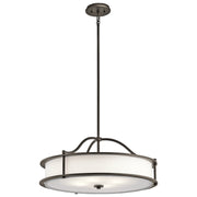 Nowoczesna lampa wisząca 61cm (stary brąz - szkło) do kuchni jadalni salonu (4xE27) Kichler (Emory)