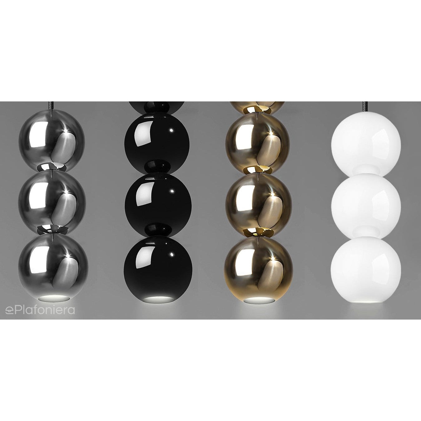 Nowoczesna lampa wisząca chrom/mosiądz x4, do salonu sypialni Bola Bola LED Loftlight