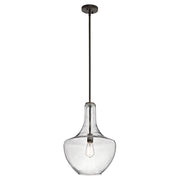 Nowoczesna lampa wisząca Everly, szklana 35cm (stary brąz) do kuchni salonu restauracji - Kichler